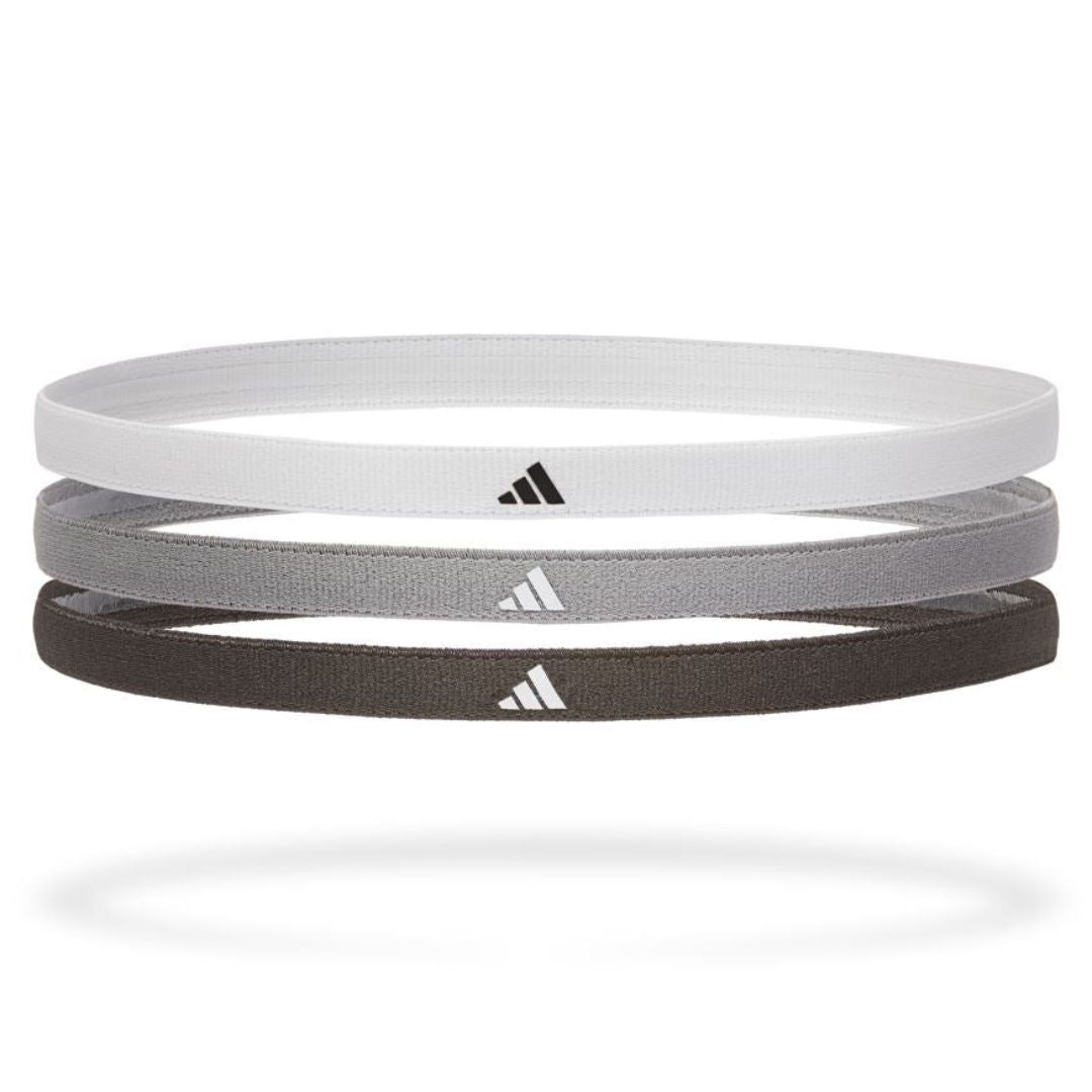 Adidas Hairbands (3-pak, White/Grey/Black) padellife
