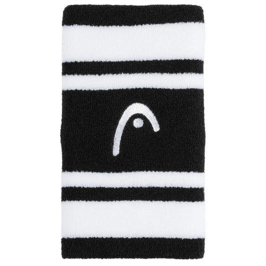 Head Wristband Striped 5" (Sort/White)