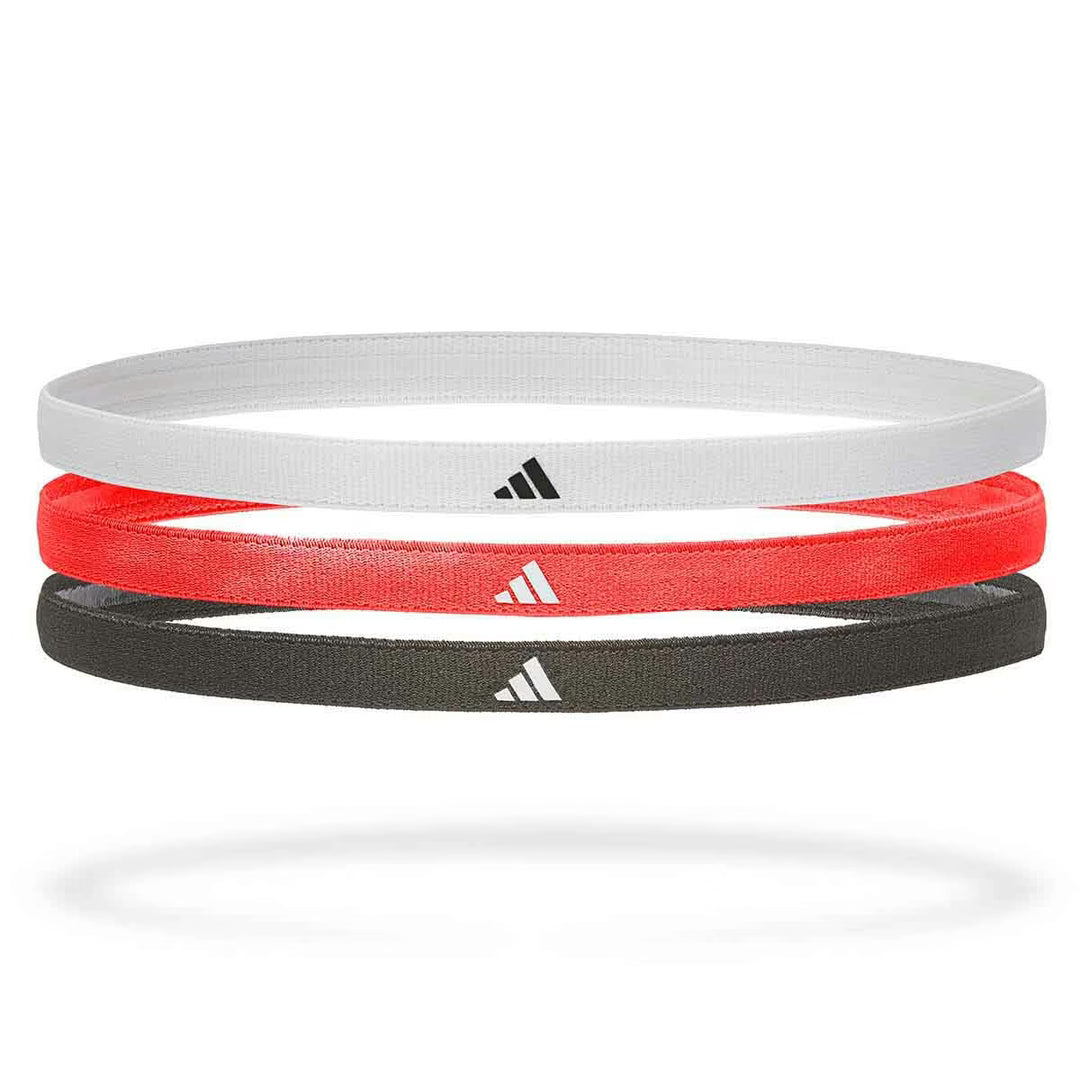 Adidas Hairbands (3-pak, Black/White/Solar Red)