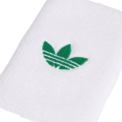 Adidas Originals Large Wristbands (2-pak, White/Green)